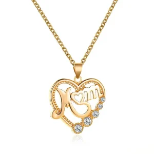 Mom Heart Diamond Necklace